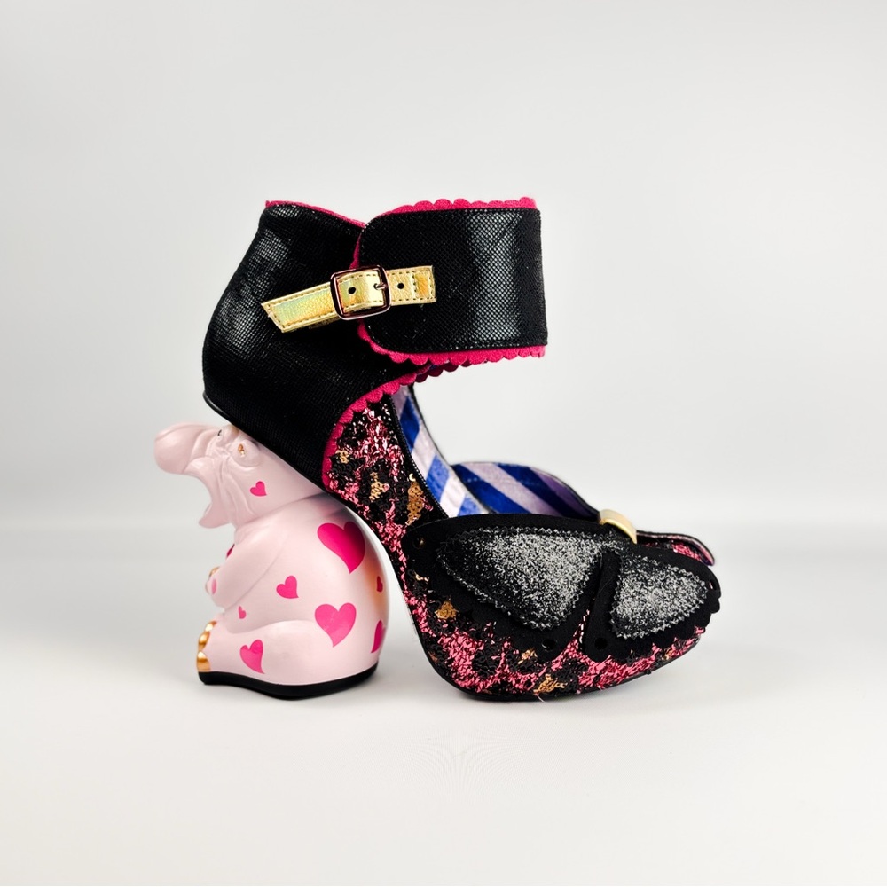Irregular Choice So Hippo Heels – Size 38 / UK 5 – Pink Hippo Character Heel